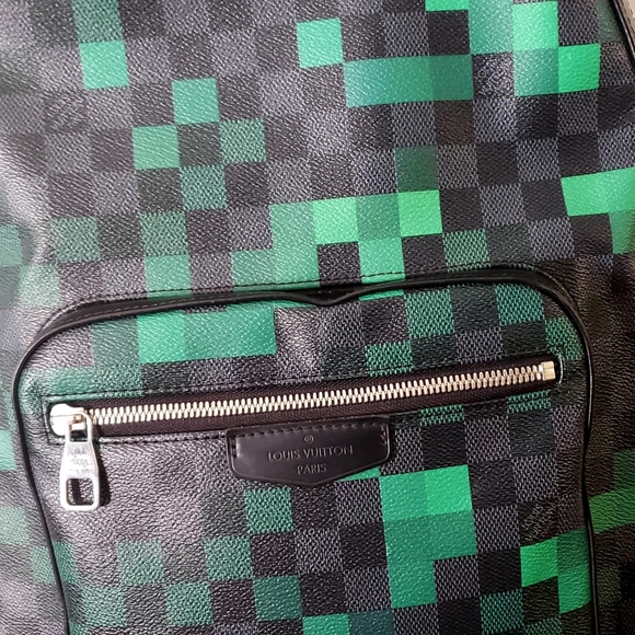 Louis Vuitton Backpack Limited Edition Damier Graphite Pixel,Green&blk - Picture 7 of 9